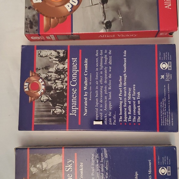 :4 VHS CBS video air power allied victory Nazi War Machine Japanese Conquest Sky - Picture 7 of 13